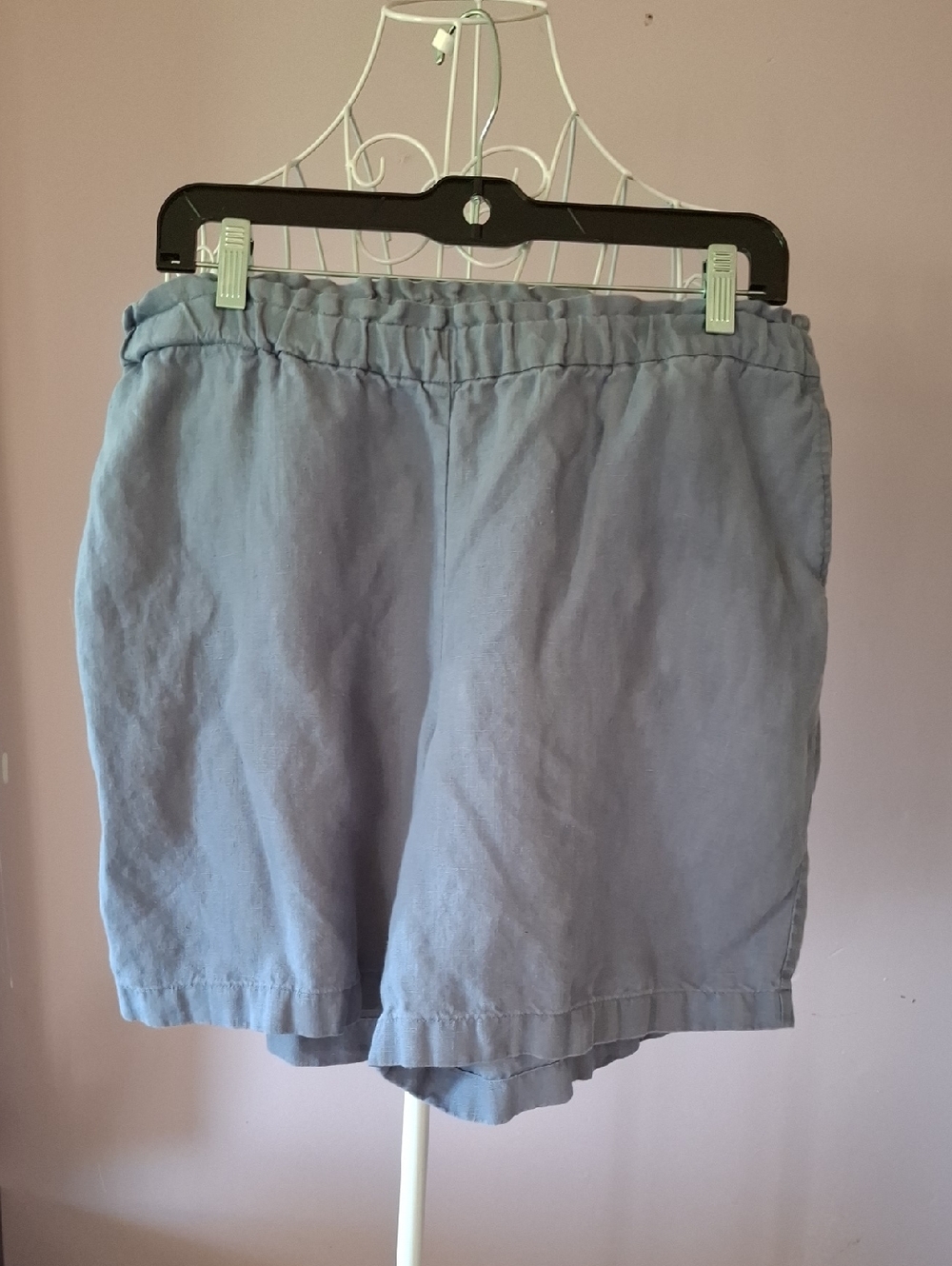 Casual Relaxed Women's Bermuda Shorts in Light Blue